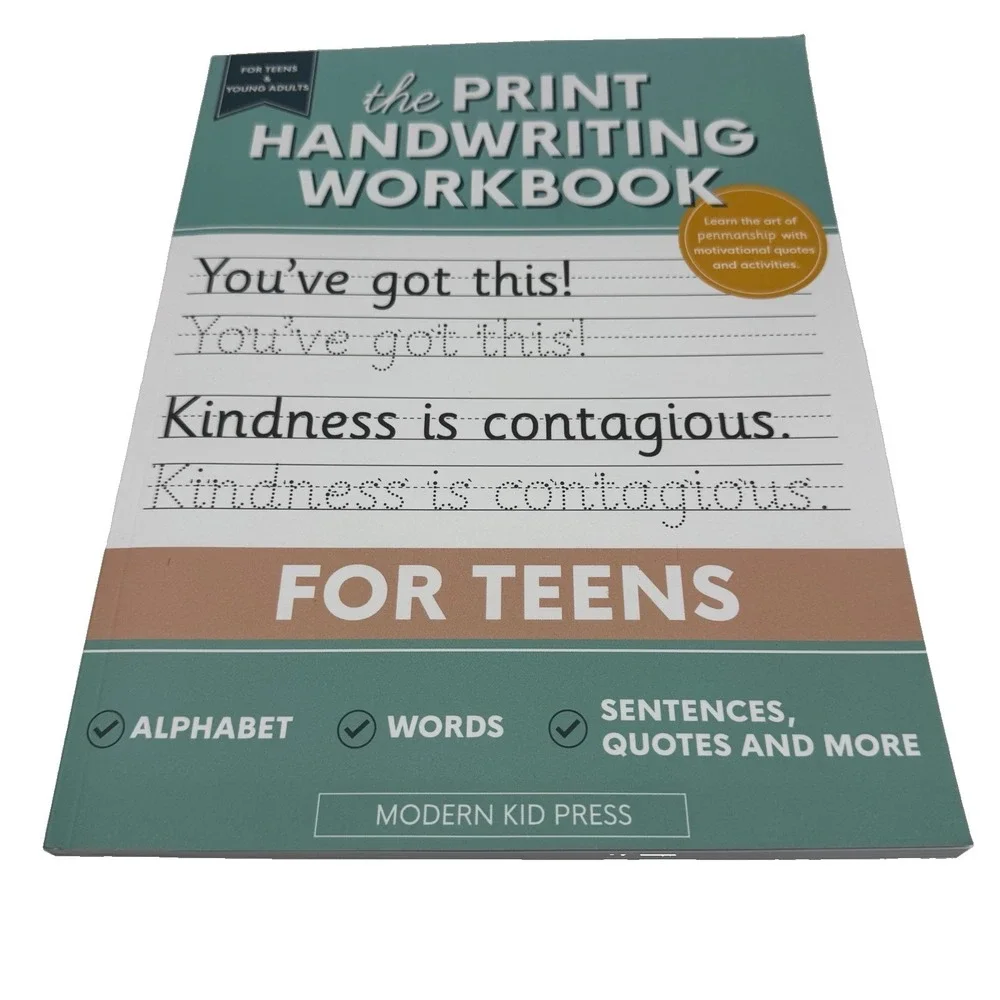 The Print Handwriting Workbook for Teens: Learn the Art of Penmanship in...